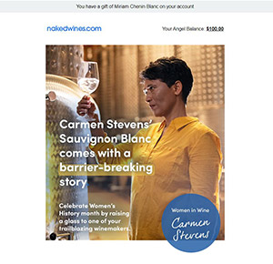 HTML email project one naked wines newsletter