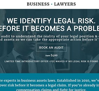 Landing Page project two - legal audit representative